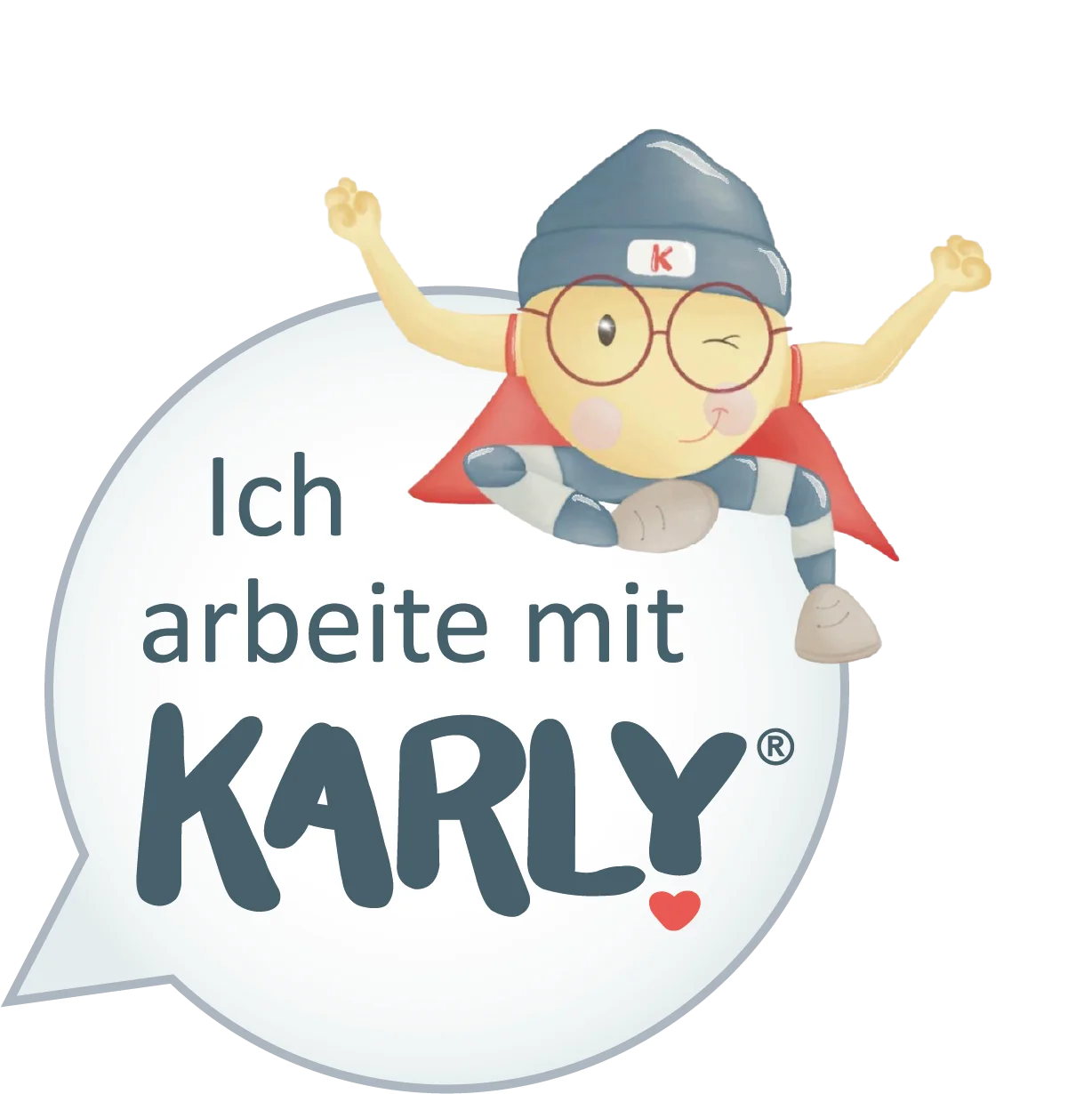 Ich arbeite mit KARLY® – Original-Siegel